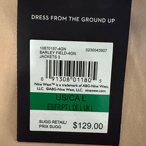 Nine West Open Front Duster Jacket In Beige Color - Picture 7 of 11